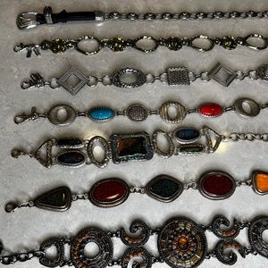 Seven beautiful different style belts